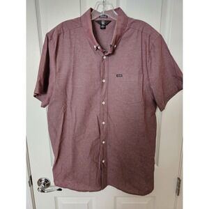 Volcom Modern Fit Men's True To This Short Sleeve Cotton Blend Shirt, Size LG